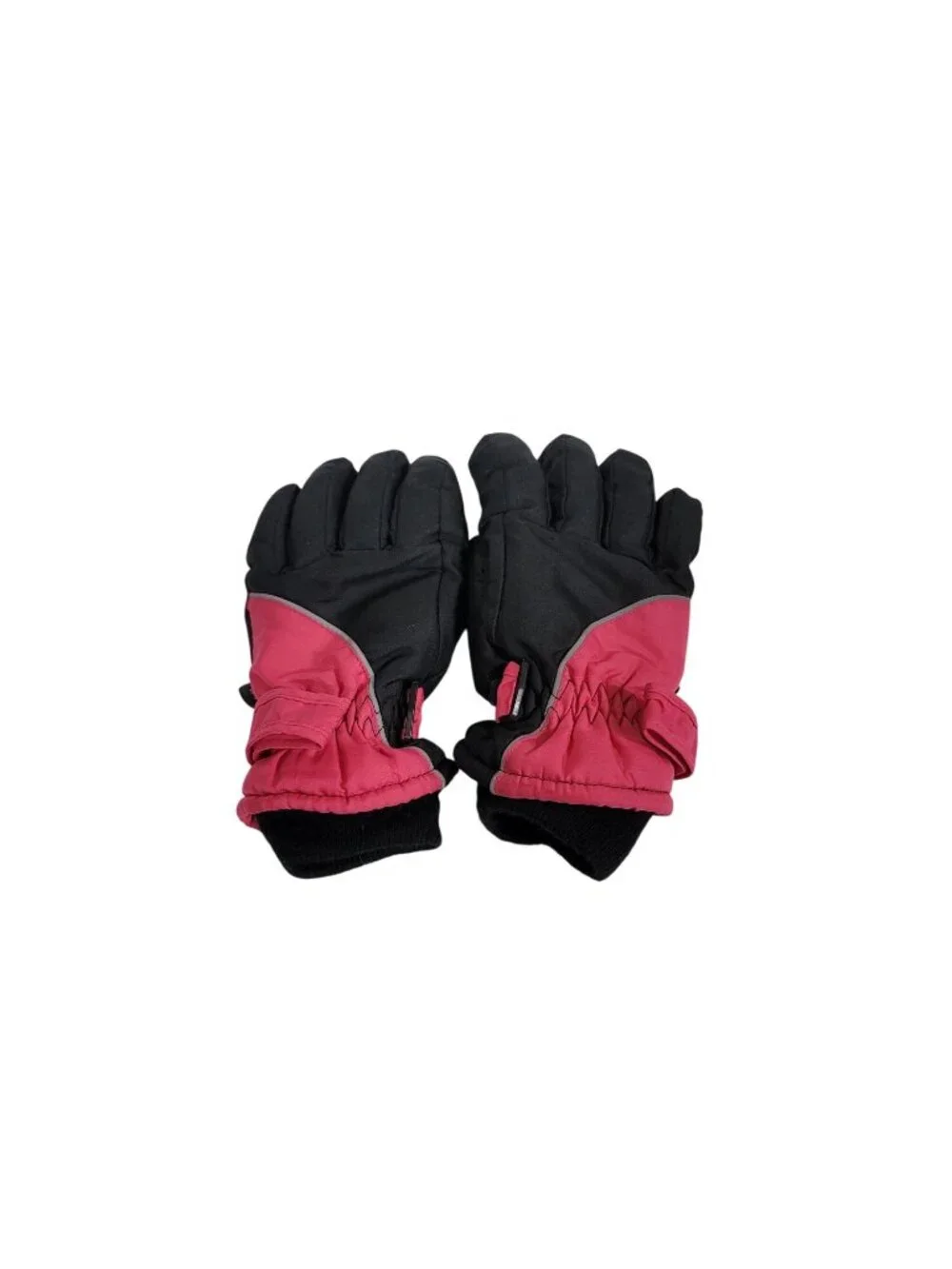 Thinsulate Black Pink Insulated Gloves Adjustable Strap Thermal Lining Women's S